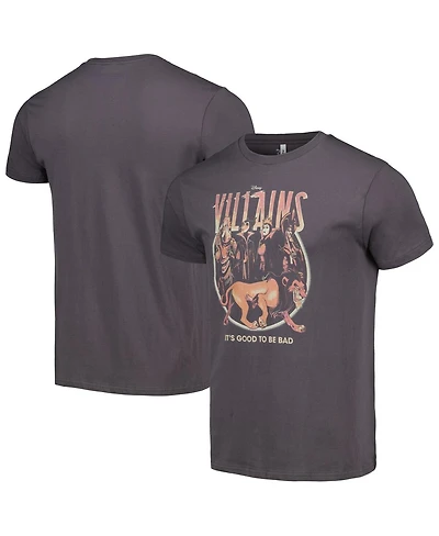 Men's and Women's Charcoal Disney Villains Gradual Gang Redux T-shirt