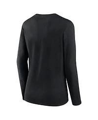 Women's Fanatics Black Las Vegas Raiders Plus Foiled Play Long Sleeve T-shirt