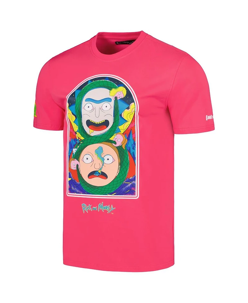 Men's Freeze Max Pink Rick And Morty Graphic T-shirt