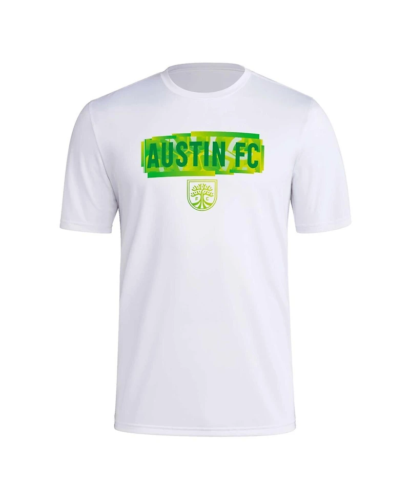 Men's adidas White Austin Fc Local Pop Aeroready T-shirt