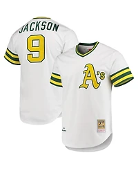 Men's Mitchell & Ness Reggie Jackson White Oakland Athletics 1972 Cooperstown Collection Authentic Jersey