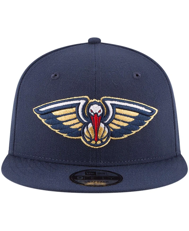 Men's New Era Navy New Orleans Pelicans Official Team Color 9FIFTY Snapback Hat