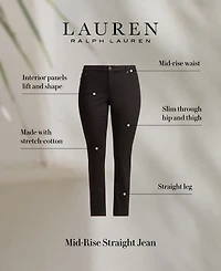 Lauren Ralph Plus-Size Mid-Rise Straight Jean