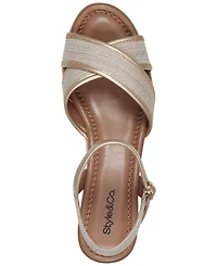 Style & Co Women's Leahh Strappy Espadrille Wedge Sandals, Created for Macy's