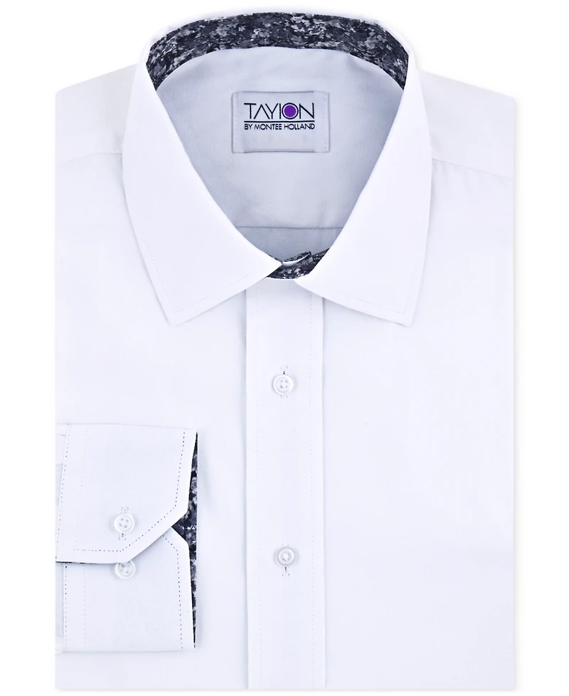 Tayion Collection Men's Solid Dress Shirt