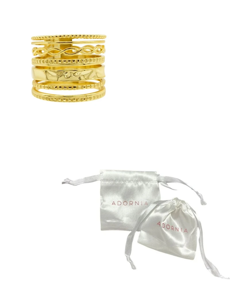 Adornia 14K Gold-Plated Multi-Band Ring