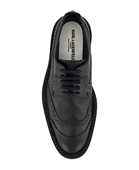 Karl Lagerfeld Paris Men's White Label Leather Wingtip Dress Shoes