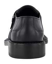 Karl Lagerfeld Paris Men's White Label Monk Strap Moc Toe with Fringe Shoes