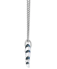 Star Wars Wonder Fine Jewelry London Blue Topaz (1/5 ct. t.w.) & Diamond Accent Enamel Ahsoka Star Wars 18" Pendant Necklace in Sterling Silver