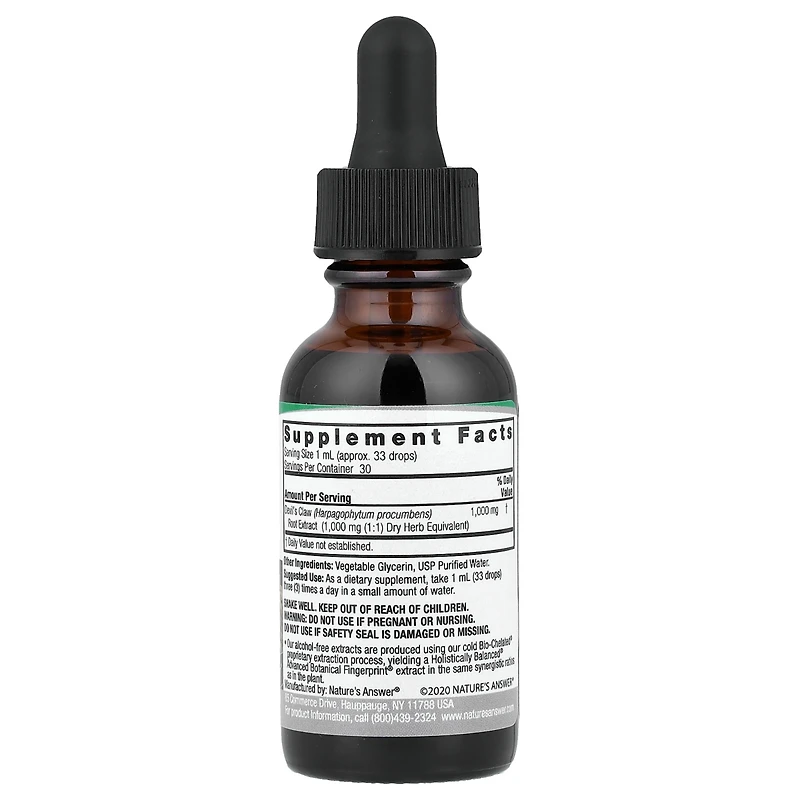 Nature's Answer Devil's Claw Extract Alcohol-Free 1 000 mg - 1 fl oz (30 ml)