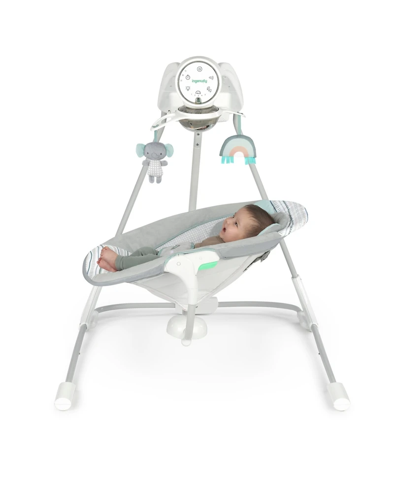 Ingenuity InLighten 5-Speed Baby Swing - Swivel Infant Seat