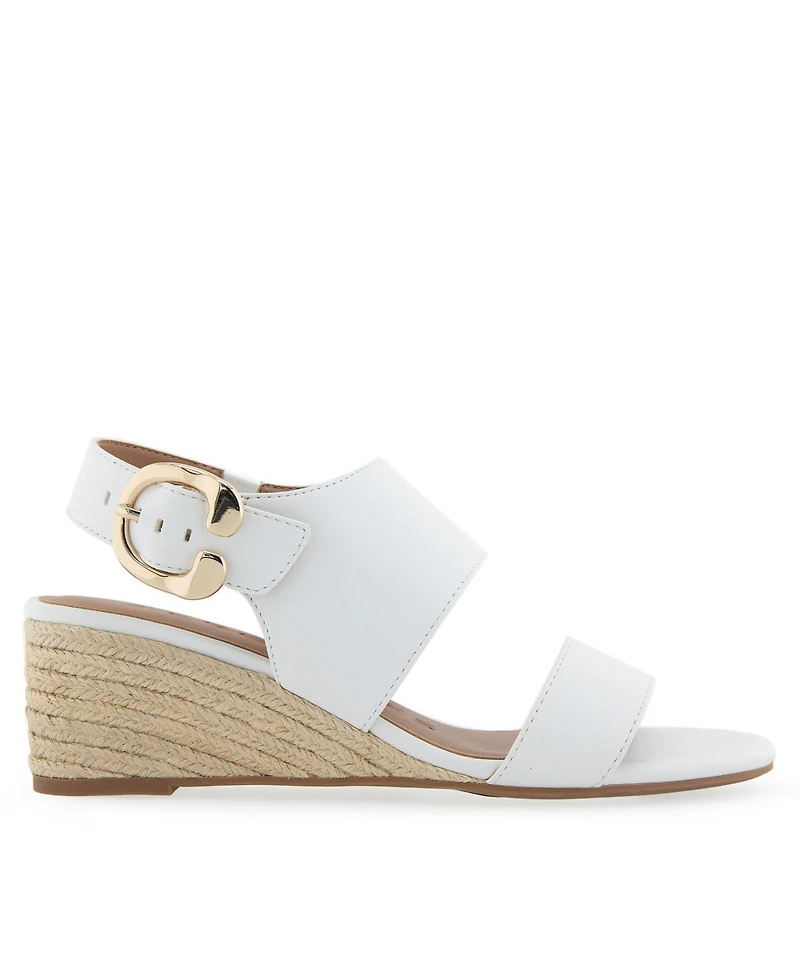 Aerosoles Women's Worth Open Toe Wedge Sandals