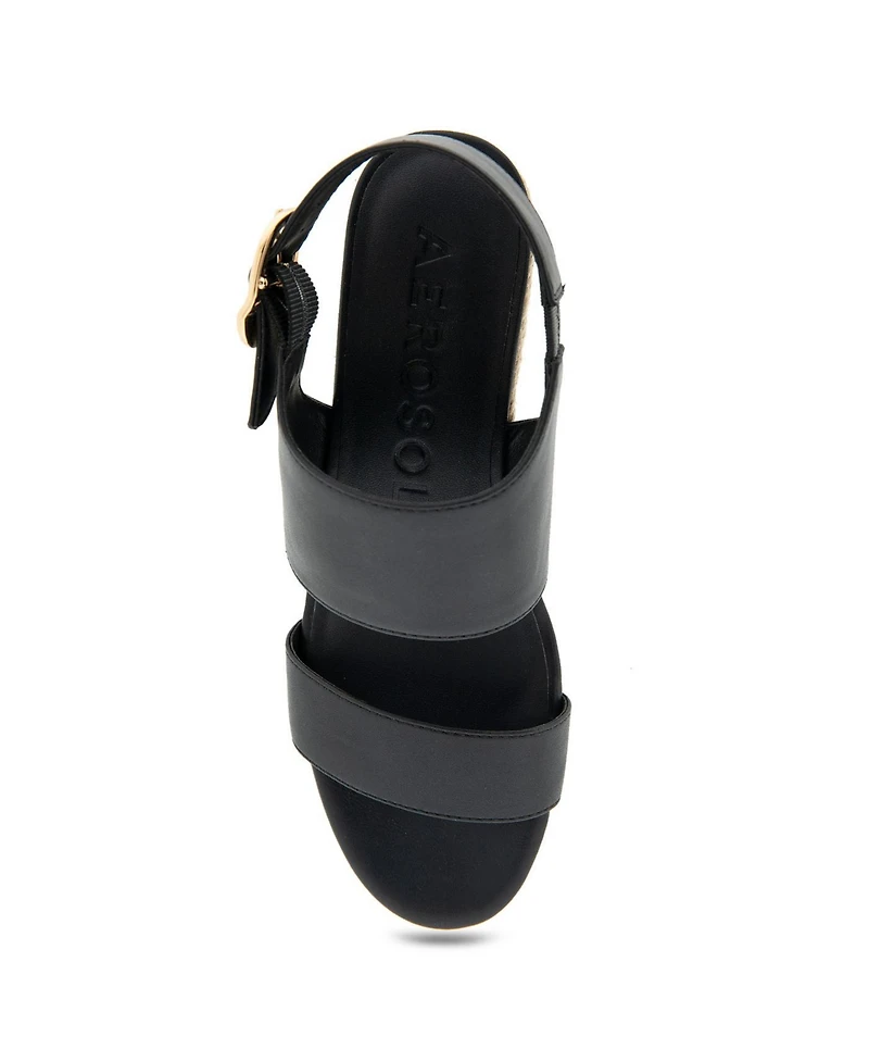 Aerosoles Women's Worth Open Toe Wedge Sandals