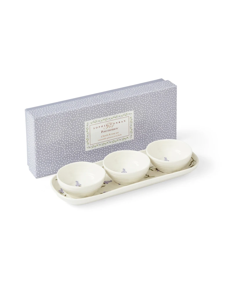 Portmeirion Sophie Conran Lavandula 4 Piece Bowl And Tray Set
