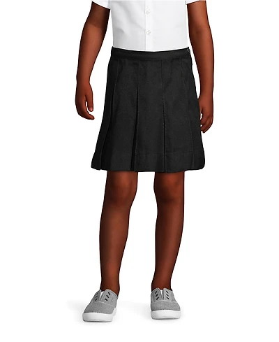Lands' End Big Girls Box Pleat Skirt Above the Knee