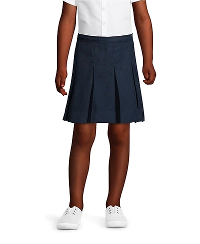 Lands' End Big Girls Box Pleat Skirt Above the Knee