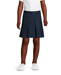 Lands' End Big Girls Box Pleat Skirt Above the Knee