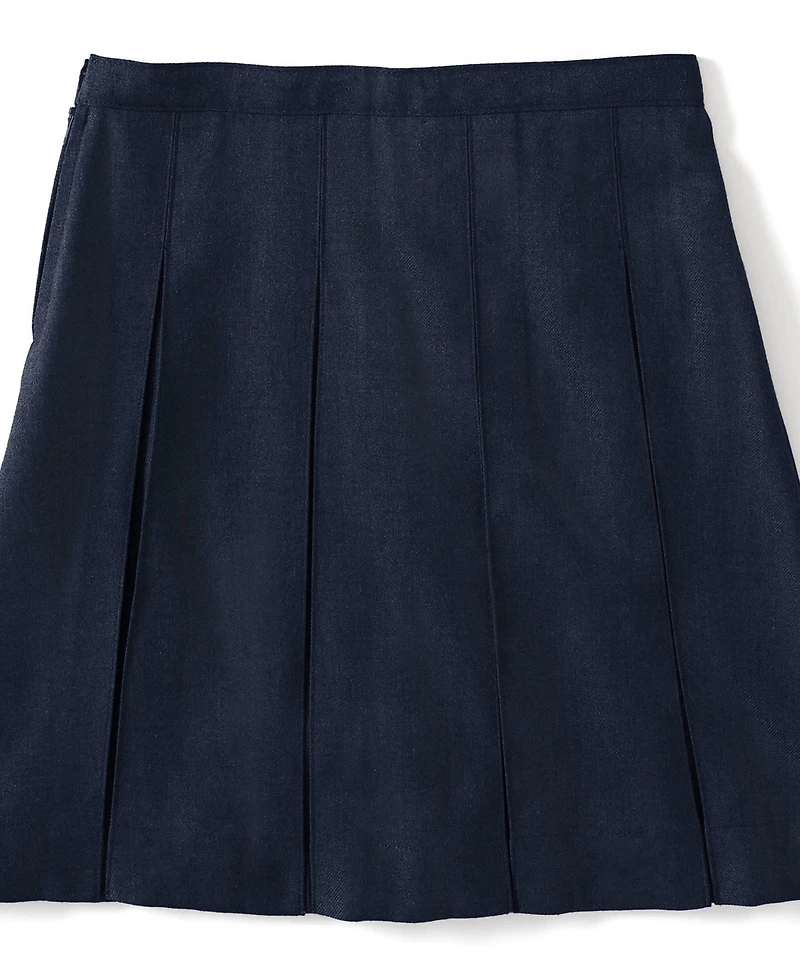 Lands' End Little Girls Box Pleat Skirt Below the Knee