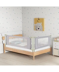 Slickblue Toddler Vertical Lifting Bed Rail with Double Lock-59 inch