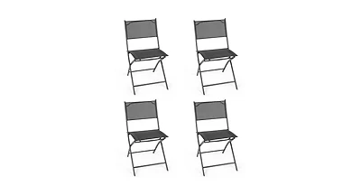 Slickblue Set of 4 Outdoor Camping Deck Garden Folding Chairs