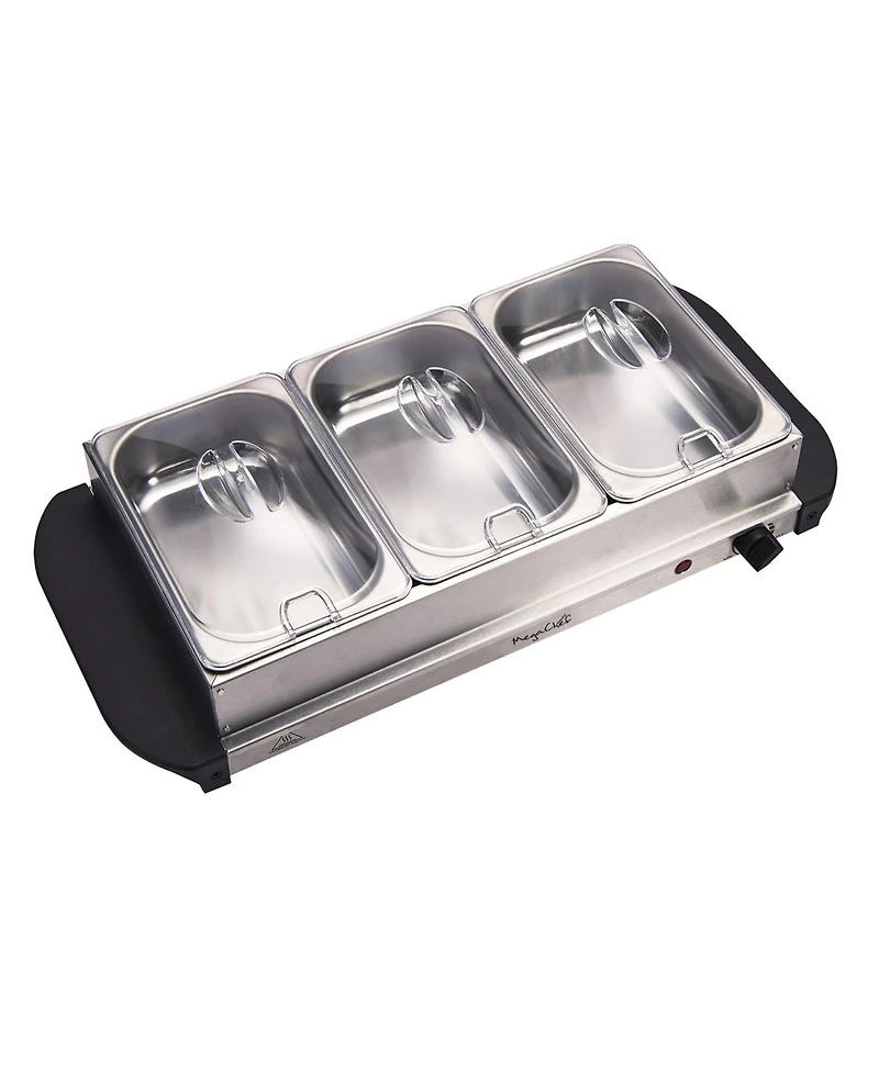 MegaChef 3 Section Buffet Server Food Warmer