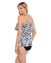 ShapeSolver by Mimi Flamingo Women's Mastectomy Single Tier Tankini Swimsuit Top