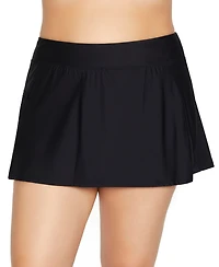 ShapeSolver by Mimi Flamingo Plus Side Zipper Pocket Swim Skort