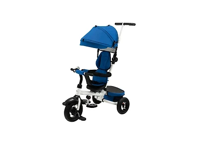 Slickblue Boys Folding Tricycle Baby Stroller with Reversible Seat and Adjustable Canopy