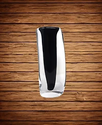Vivience 11.5"H Black Inner Double Wall Glass Vase
