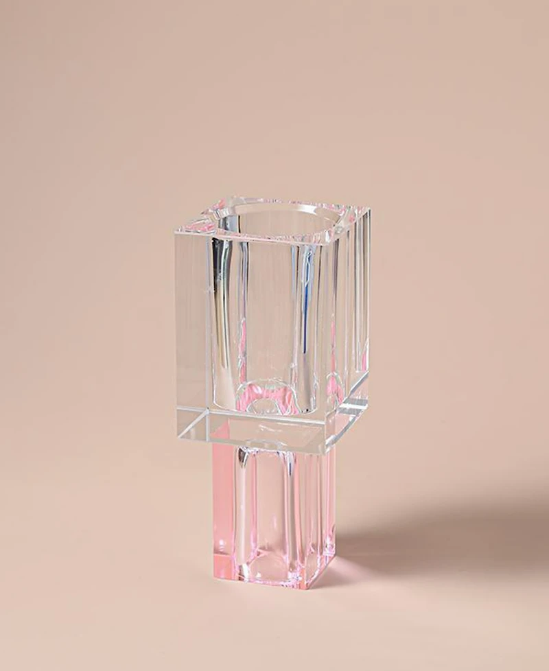 Vivience Pink Based Crystal Vase