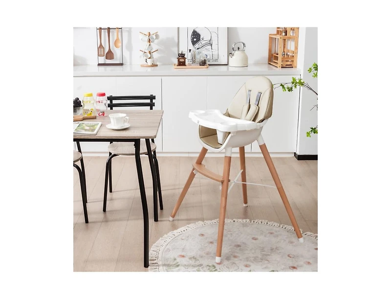 Slickblue Toddler High Chair with Dishwasher Safe Tray