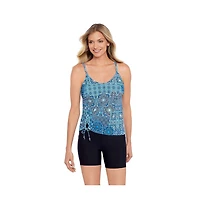 ShapeSolver by Mimi Flamingo Women's Side Ring Tankini Swimsuit Top