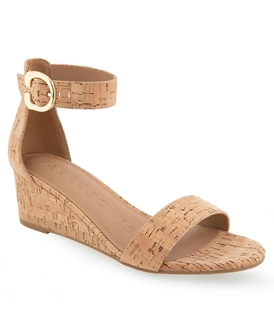 Aerosoles Women's Willis Buckle Strap Wedge Sandals