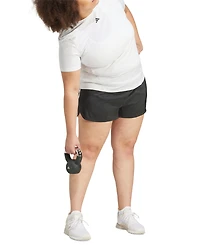 adidas Plus Size Pacer Training 3-Stripes Woven High-Rise Shorts