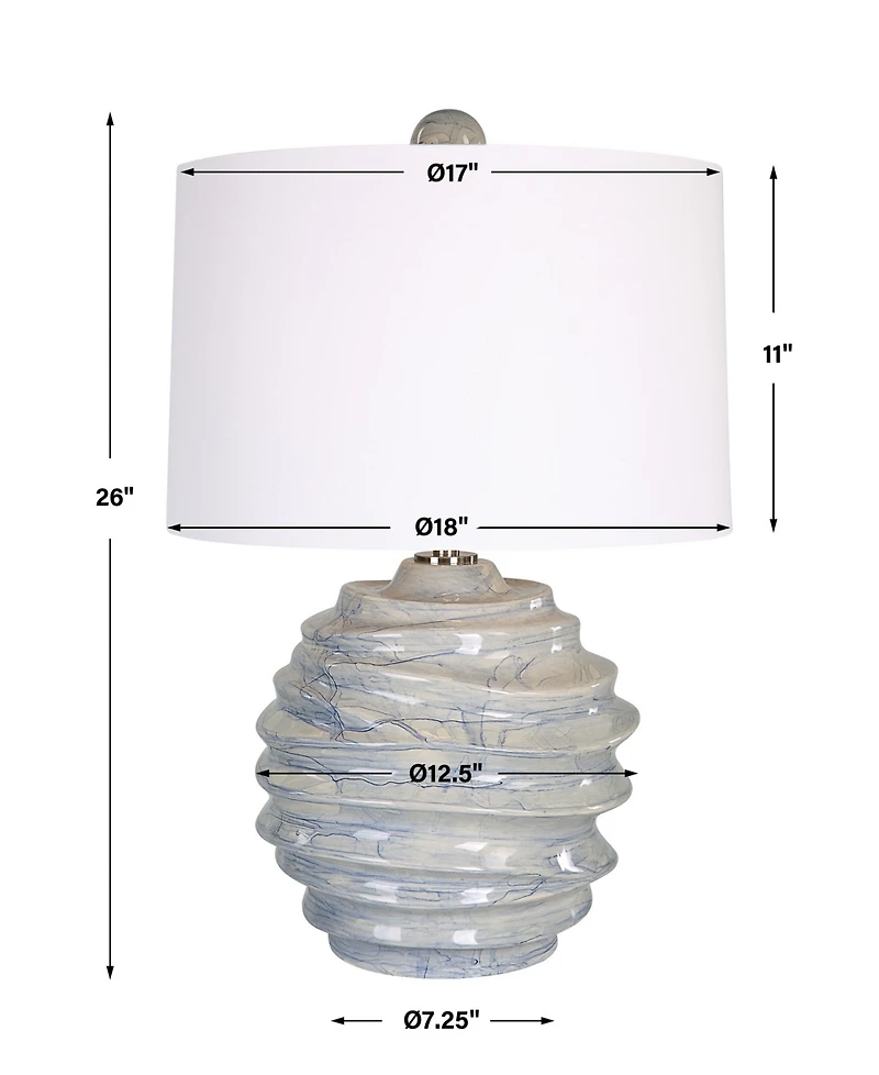 Uttermost 26" Waves Accent Lamp