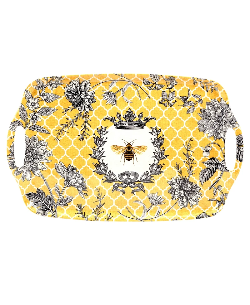 Certified International French Bees Melamine 2Pc Platter Set