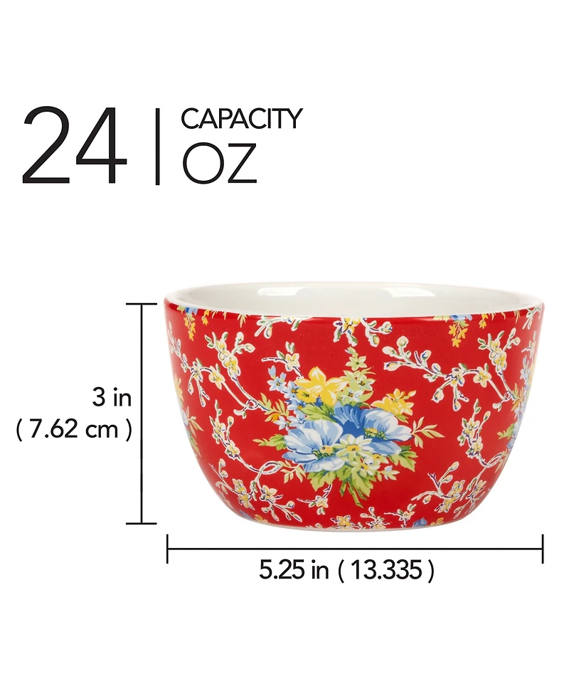 Certified International Blossom Set of 4 Ice Cream Bowls