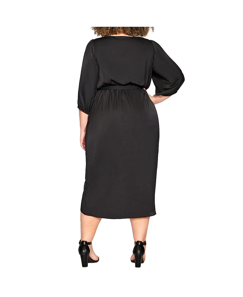 City Chic Plus Opulent Elbow Sleeve Dress