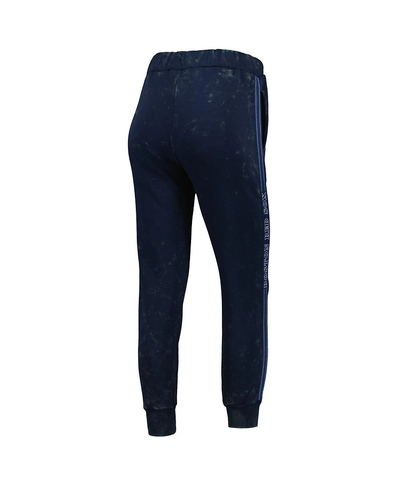 Women's The Wild Collective Navy Boston Red Sox Marble Jogger Pants