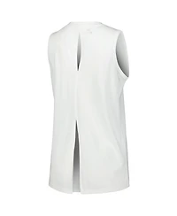 Women's LevelWear White Philadelphia 76ers Paisley Peekaboo Tank Top