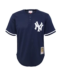 Little Boys and Girls Mitchell & Ness Derek Jeter Navy Distressed New York Yankees Cooperstown Collection Mesh Batting Practice Jersey