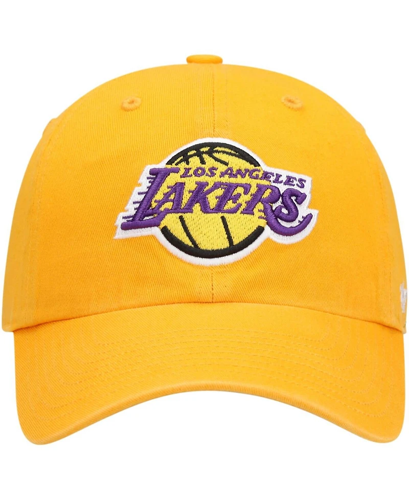 Men's '47 Brand Gold Los Angeles Lakers Clean Up Adjustable Hat