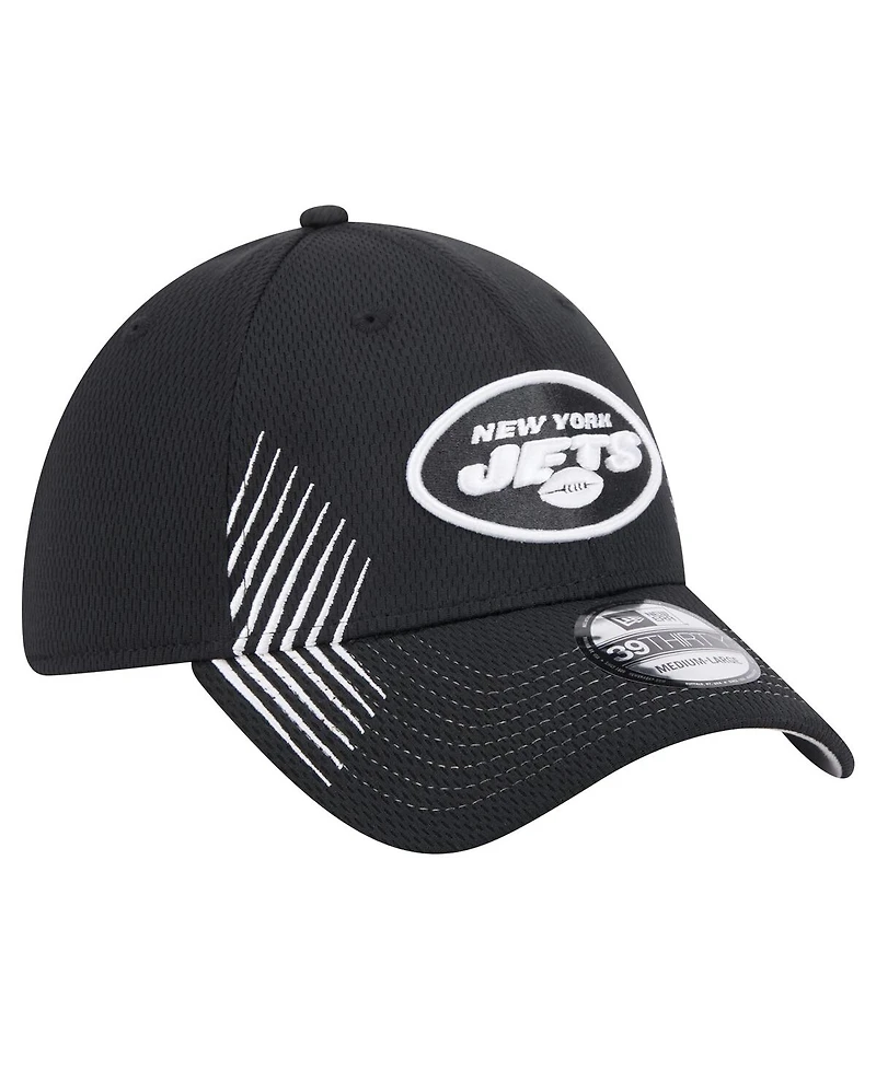 Men's New Era Black York Jets Active 39THIRTY Flex Hat
