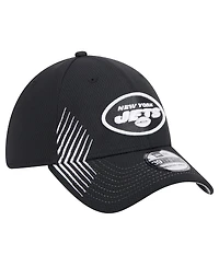 Men's New Era Black York Jets Active 39THIRTY Flex Hat