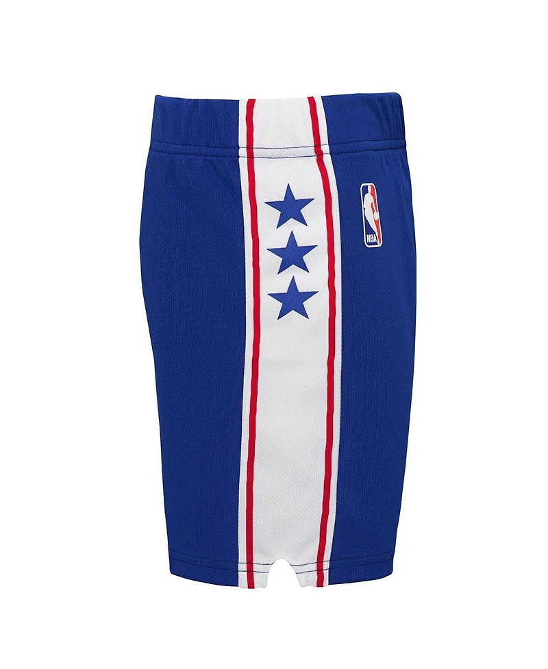Little Boys and Girls Nike Royal Philadelphia 76ers Icon Replica Shorts
