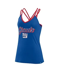Women's Fanatics Royal New York Giants Go For It Strappy Crossback Tank Top