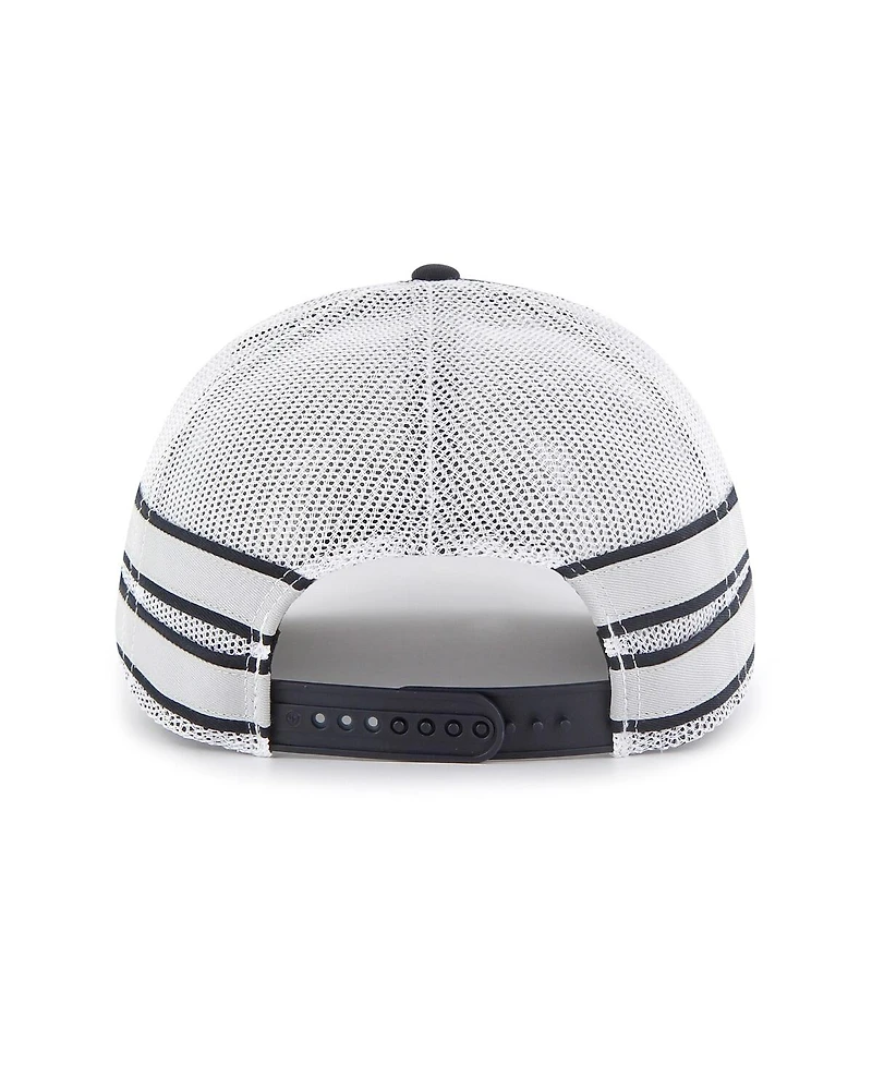 Men's '47 Brand Navy Distressed Penn State Nittany Lions Straight Eight Adjustable Trucker Hat