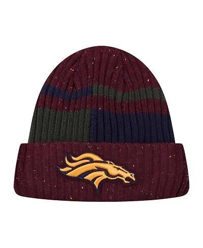 Men's Pro Standard Burgundy Denver Broncos Speckled Cuffed Knit Hat