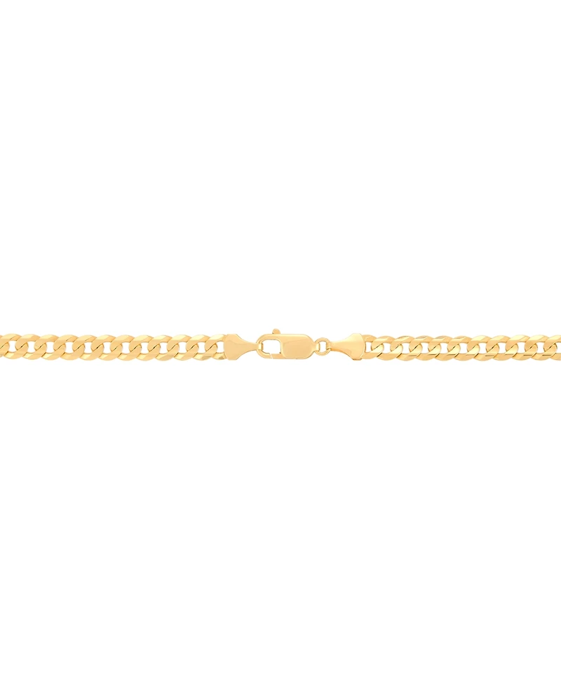 Italian Gold Polished Solid Curb Link 22" Chain Necklace (5-1/2mm) in 10k Gold
