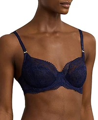 Lauren Ralph Women's Unlined Lace Full Coverage Bra 4L0026